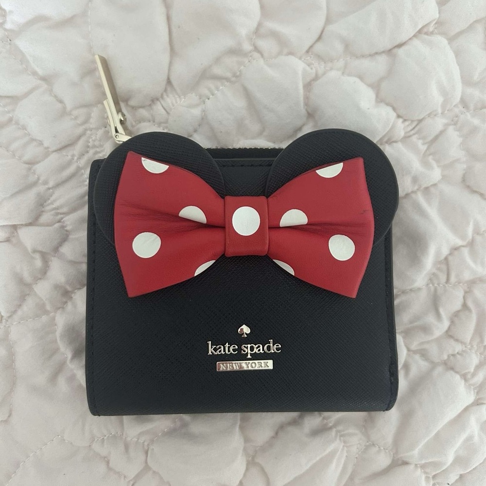 Kate Spade Black and Red Bow Wallet